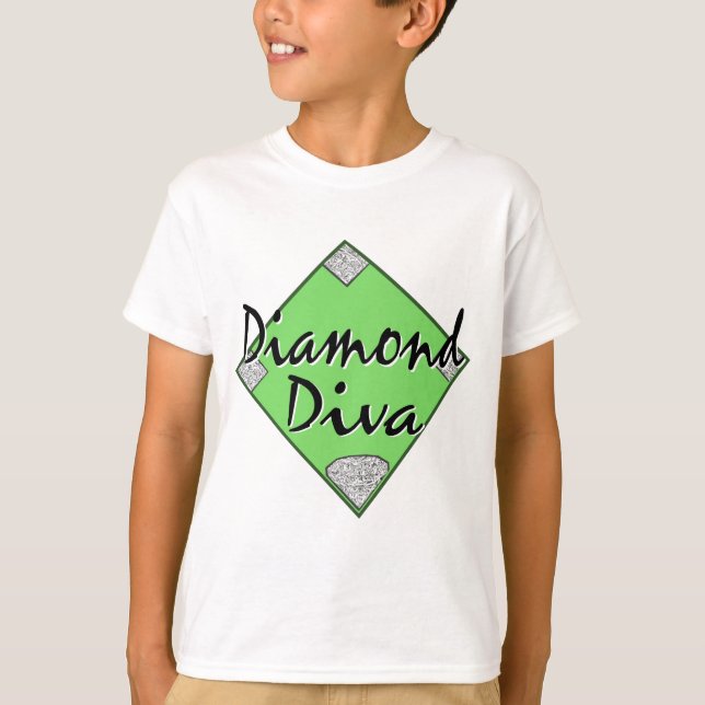 Diamond Diva Softball T-shirt (Framsida)