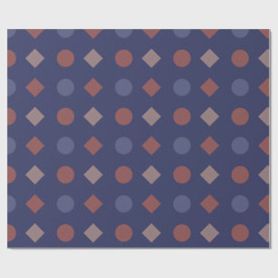 Diamond-Dot Retro Geometric Mönster Presentpapper