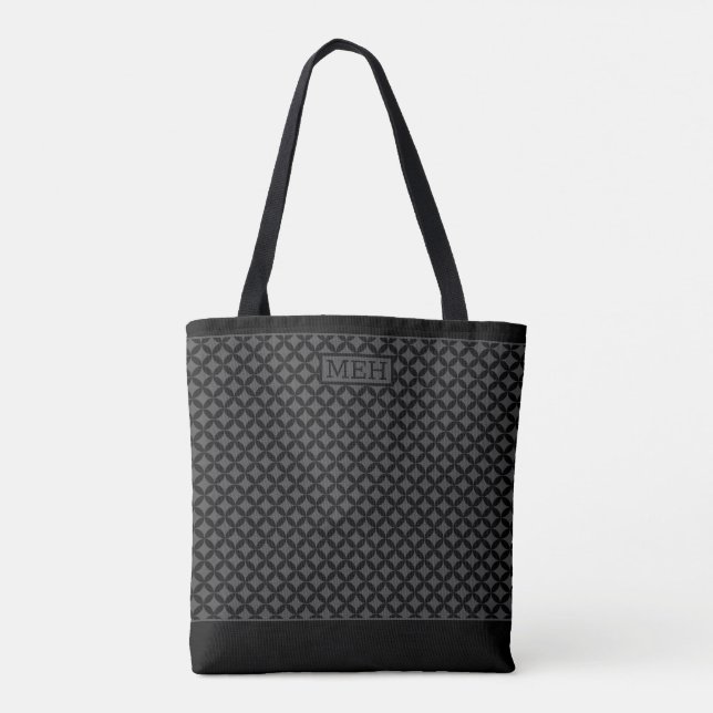 Diamond Dot TI Monogrammed GS Tote Bag Tygkasse (Baksida)