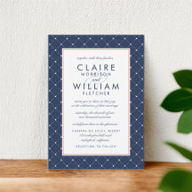 Diamond Dot Wedding bjudande | Koral och flotta
