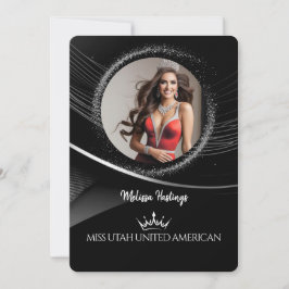 Diamond Dust Premium Pageant Promo Card Inbjudningar