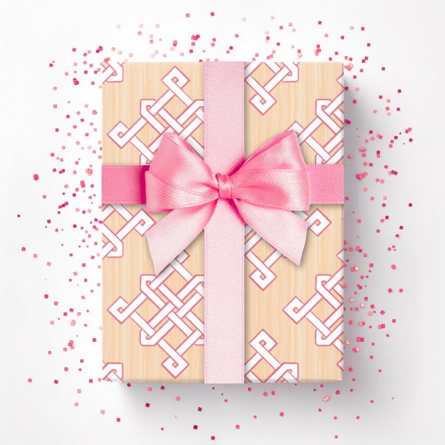 Diamond Endless Knot in Pink and Orange Presentpapper (Skapare uppladdad)