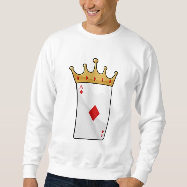 Diamond Ess med King Crown Lång Ärmad Tröja (Framsida)