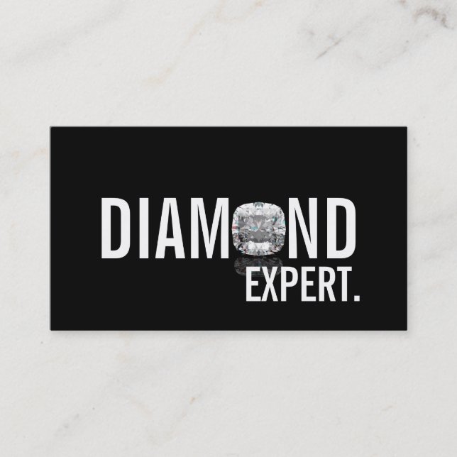 Diamond Expert Jewelry Guld Silver Visitkort (Framsida)