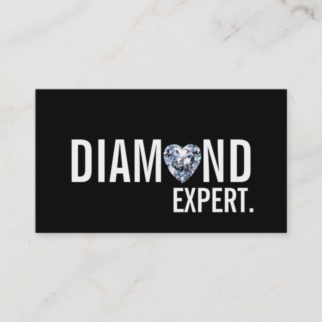 Diamond Expert Jewelry Guld Silver Visitkort (Framsida)