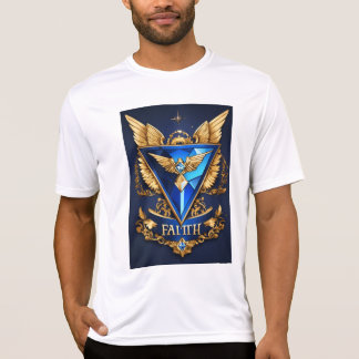 Diamond Faith LLC: Elegant Vingar, Sapphire & Guld T Shirt