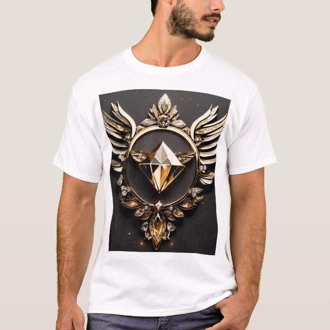 "Diamond Fath Design T-Shirt - Unik,Fet grafik (Framsida)