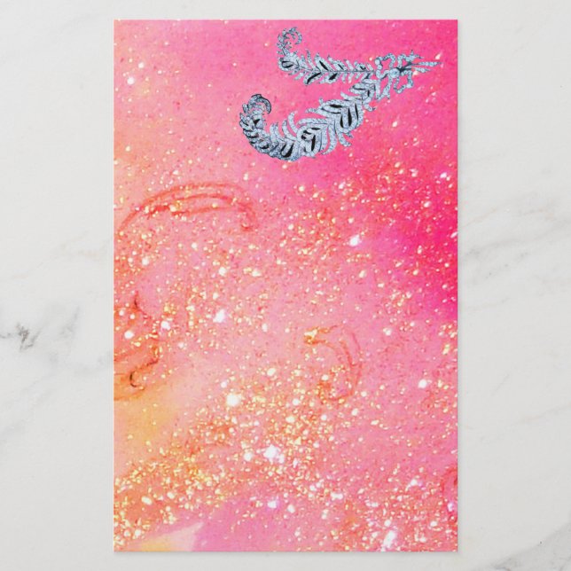 DIAMOND FEATHERS IN MAGIC GULD SPARKLES BREVPAPPER (Framsida)