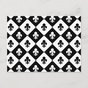 Diamond Fleur De Lis Mönster Vykort