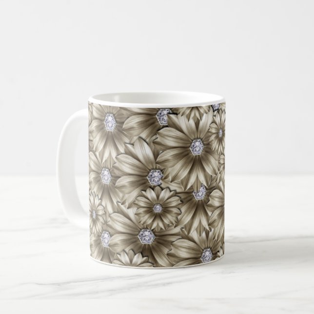 Diamond Flowers Coffee Mugg Gift (Framsida vänster)