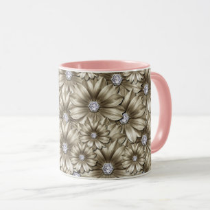 Diamond Flowers Mugg