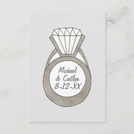 Diamond Förlovning Ring Bröllop Möhippa Tilläggskort