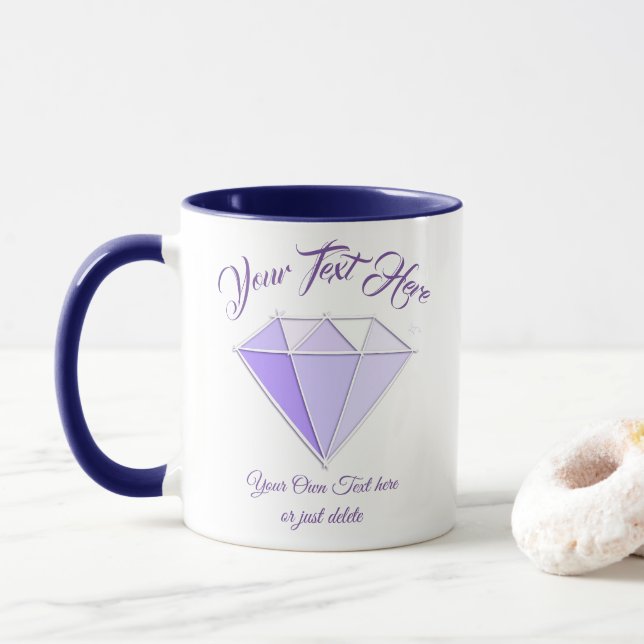 Diamond Gemstone. Juveli. 60 Bröllop-årsdagen Mugg (Med munk)