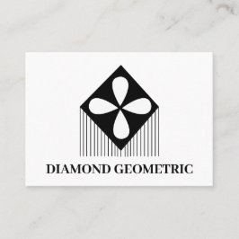 Diamond Geometric Mönster Black and White Visitkort