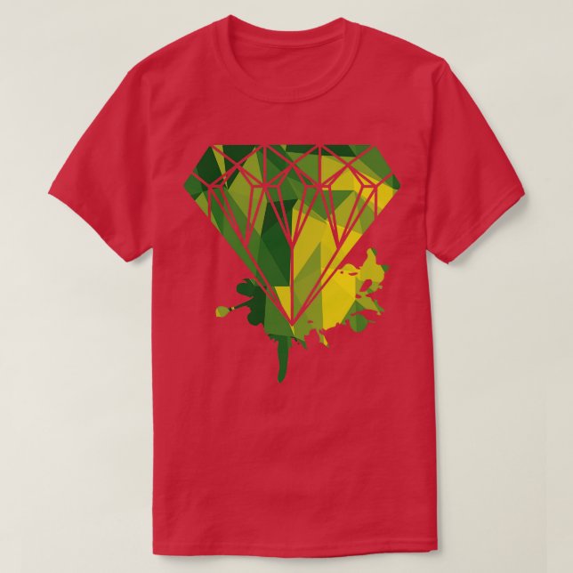 Diamond Geometric Stil Mode Glitter Unik T Shirt (Design framsida)