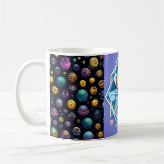 Diamond glass design kaffemugg