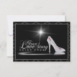 Diamond Glass Slipper Thank You Card Tack Kort