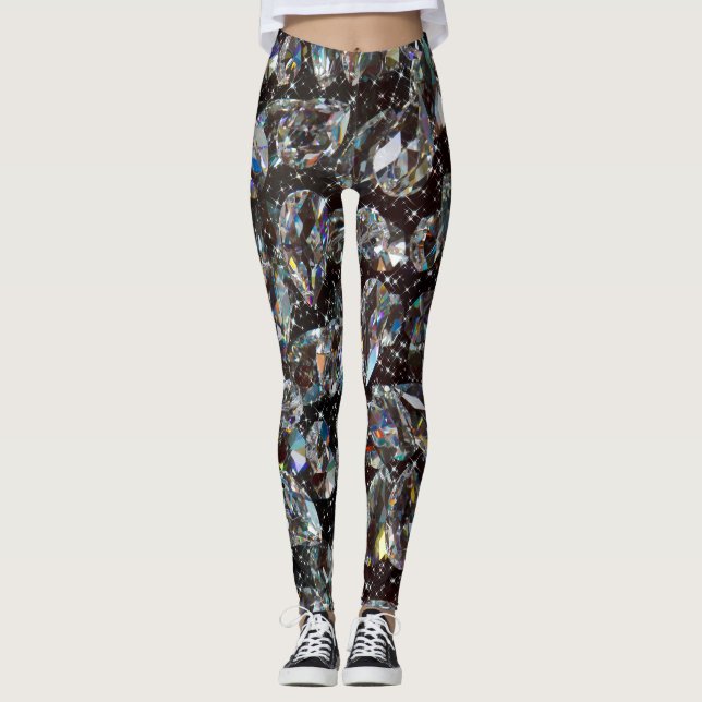 Diamond Glitter Gnistra Elegant Leggings (Framsida)
