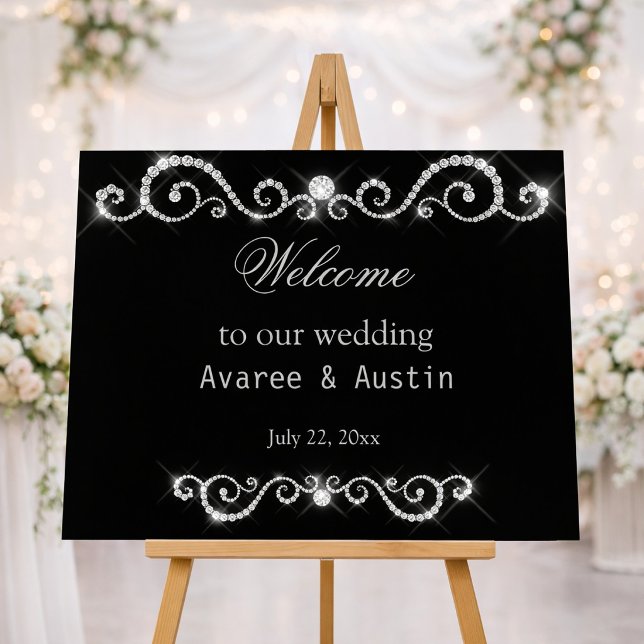 Diamond Glitter Welcome to Our Wedding Poster (Skapare uppladdad)