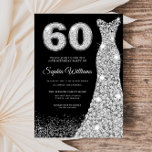Diamond Gnistra Dress Silver 60:e Födelsedagsfeste Inbjudningar<br><div class="desc">Diamond Silver Gnistra Dress Black 60:e Födelsedagsfest inbjudan Variationer till inbjudan och matchande artiklar i vår butik</div>