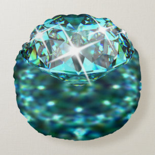 Diamond gnistra gemstone elegant svart rund kudde
