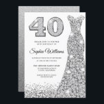 Diamond Gnistra Glitter Dress 40:e födelsedagen Pa Inbjudningar<br><div class="desc">Diamond Gnistra Glitter Dress 40:e födelsedagspartiets inbjudningsvariationer till inbjudan och matchande objekt i vår butik</div>