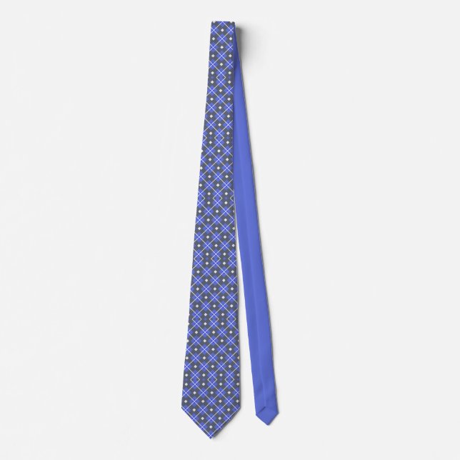 Diamond Grid Neck Tie with Lavender Accent Slips (Framsida)