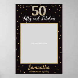 Diamond Guld och Black Birthday Photo Prop Ram Poster