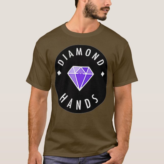 Diamond Händer Black Lila Mini WSB Lagrar Memine T Shirt (Framsida)