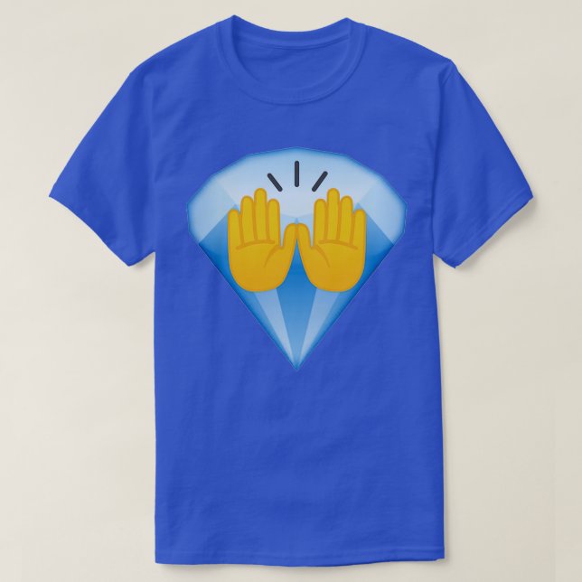 Diamond Händer Emoji T Shirt (Design framsida)