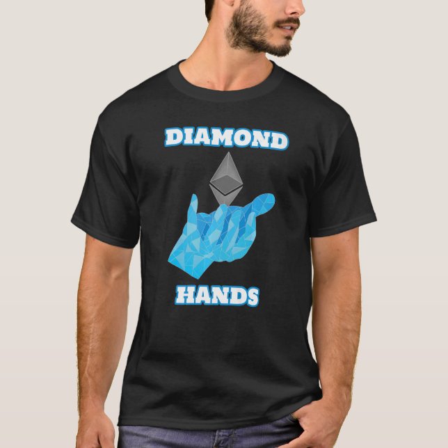 Diamond Händer Eth Etherum T Shirt (Framsida)
