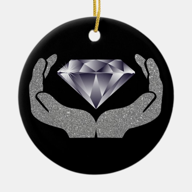 Diamond Händer Keramic Ornament (Framsidan)