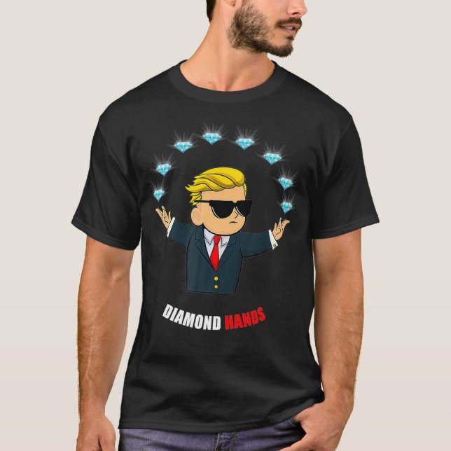 Diamond Händer Play Wall street Bets Mascot T Shirt (Framsida)