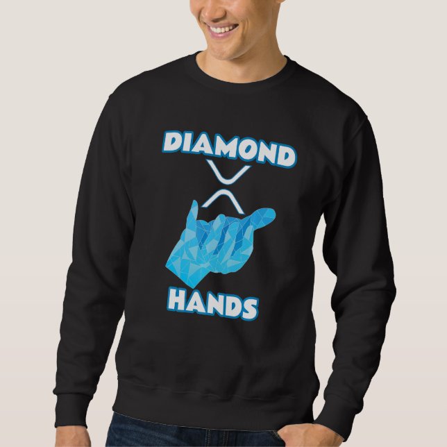 Diamond Händer Ripple Xrp Crypto Cryptocurrency Lång Ärmad Tröja (Framsida)