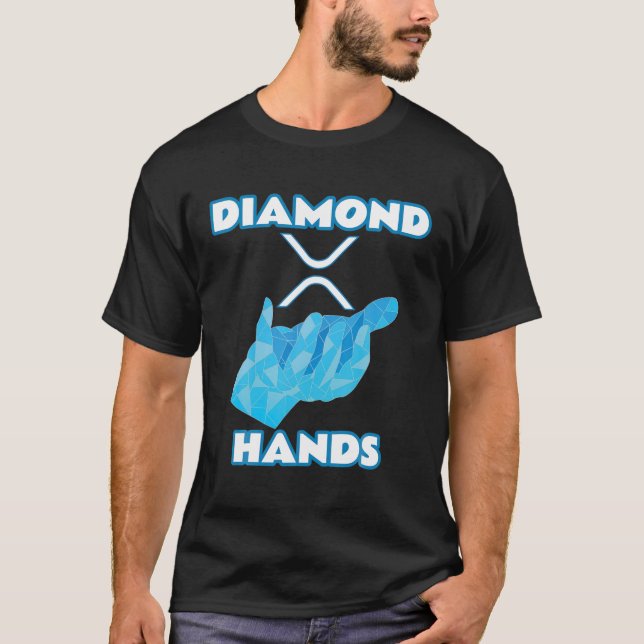 Diamond Händer | Ripple XRP Crypto Cryptocurrency T Shirt (Framsida)