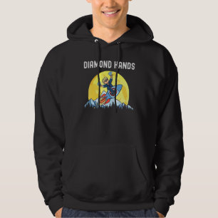 Diamond Händer Wallstreetbets Amc till Måne Meme Hoodie