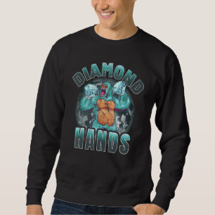 Diamond Händer WSB AMC GME Apes tillsammans Staron Lång Ärmad Tröja