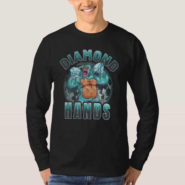 Diamond Händer WSB AMC GME Apes tillsammans Staron T Shirt (Framsida)