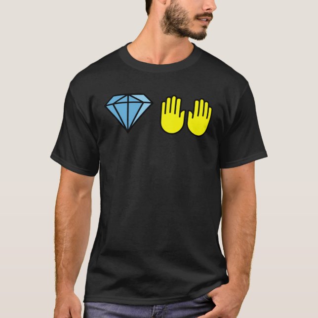 Diamond Hands To The Moon Stonks T Shirt (Framsida)