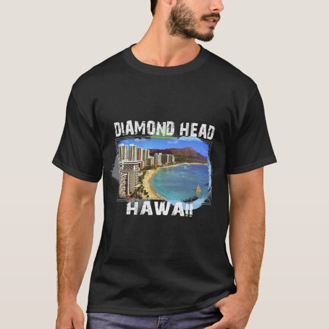 Diamond Head Hawaii T-shirt Design (Framsida)