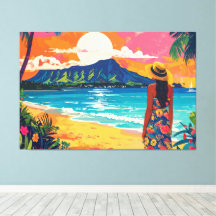 Diamond Head Hawaii tropiskt landskap
