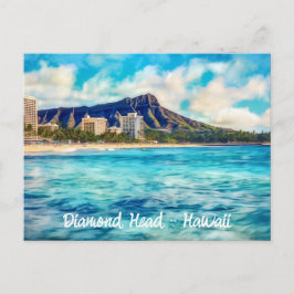 Diamond Head Honolulu Hawaii Postcard Vykort