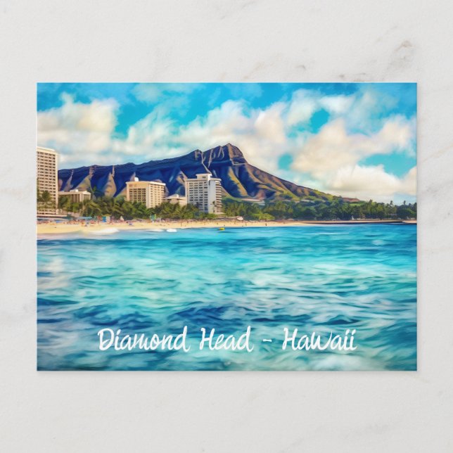 Diamond Head Honolulu Hawaii Postcard Vykort (Framsida)