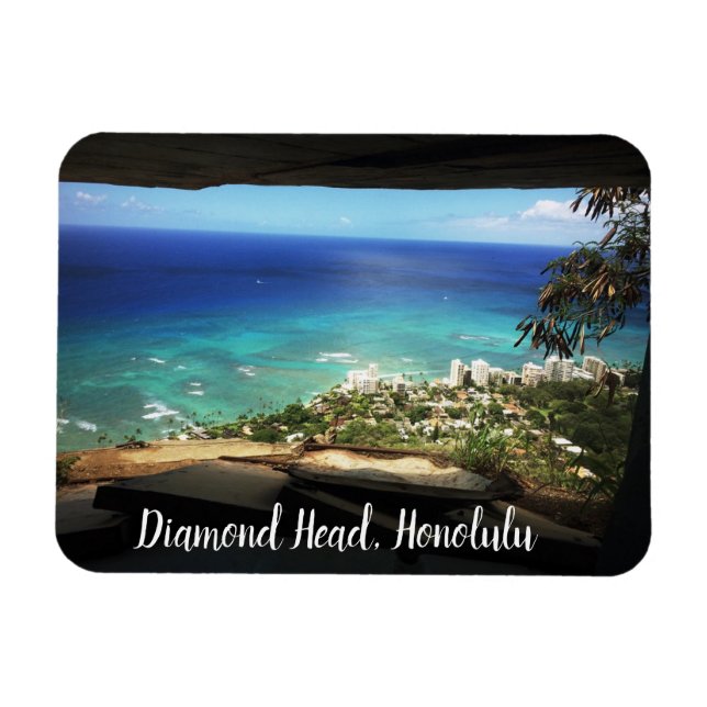 Diamond Head, Honolulu Magnet (Horisontell)