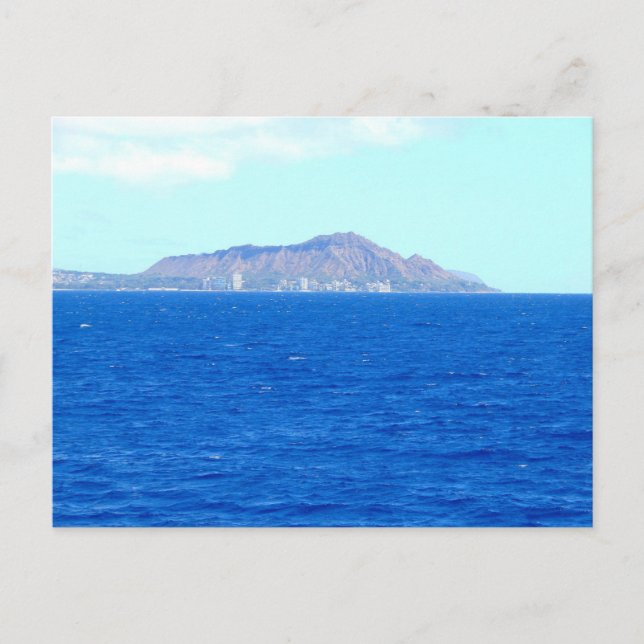 Diamond Head-kratern från Stilla havet Oahu Ha Vykort (Framsida)