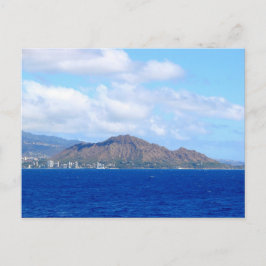 Diamond Head-kratern med dramatiska moln Oahu Vykort
