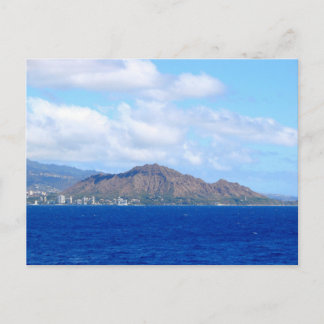 Diamond Head-kratern med dramatiska moln Oahu Vykort