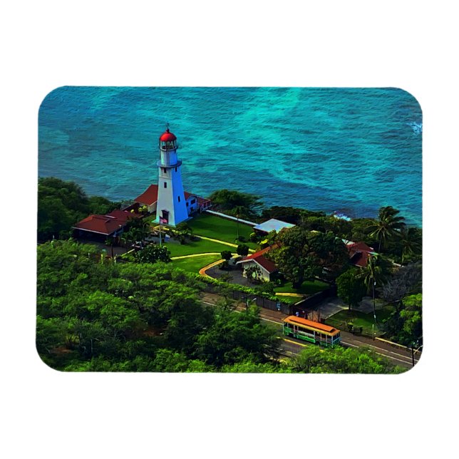 Diamond Head Lighthouse #1 Magnet (Horisontell)