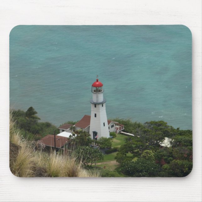 Diamond Head Lighthouse i på Hawaii Musmatta (Framsidan)