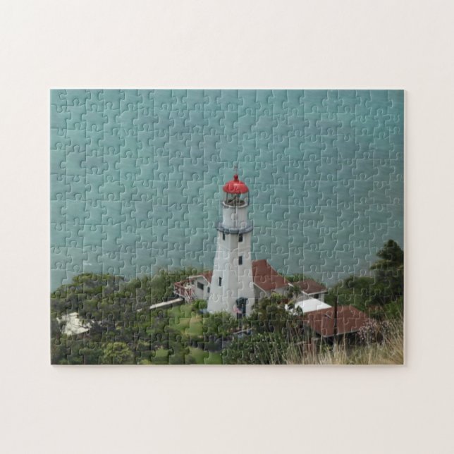 Diamond Head Lighthouse i på Hawaii Pussel (Horisontell)